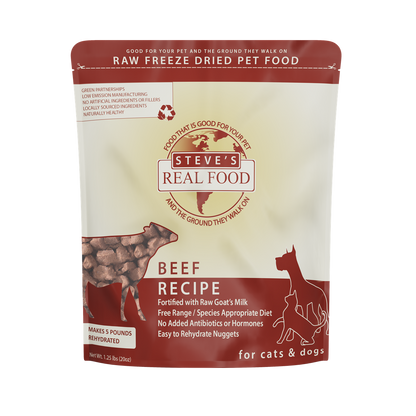 Steve's Real Food Grain Free Freeze Dried Raw Food for Cats & Dogs 20oz | 5 Recipes