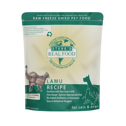 Steve's Real Food Novel Protein Freeze Dried Raw Food for Cats & Dogs 20oz