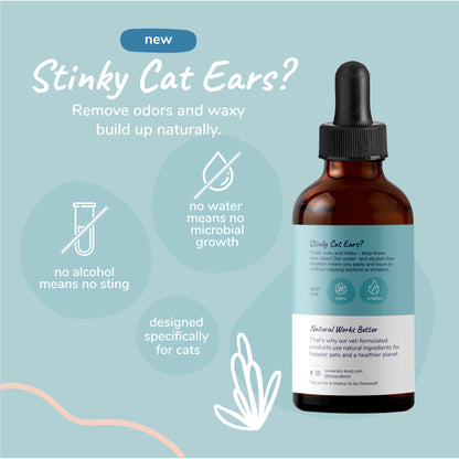 kin+kind Natural Kitty Ear Cleaner Leave In Cat Ear Cleaner 4oz