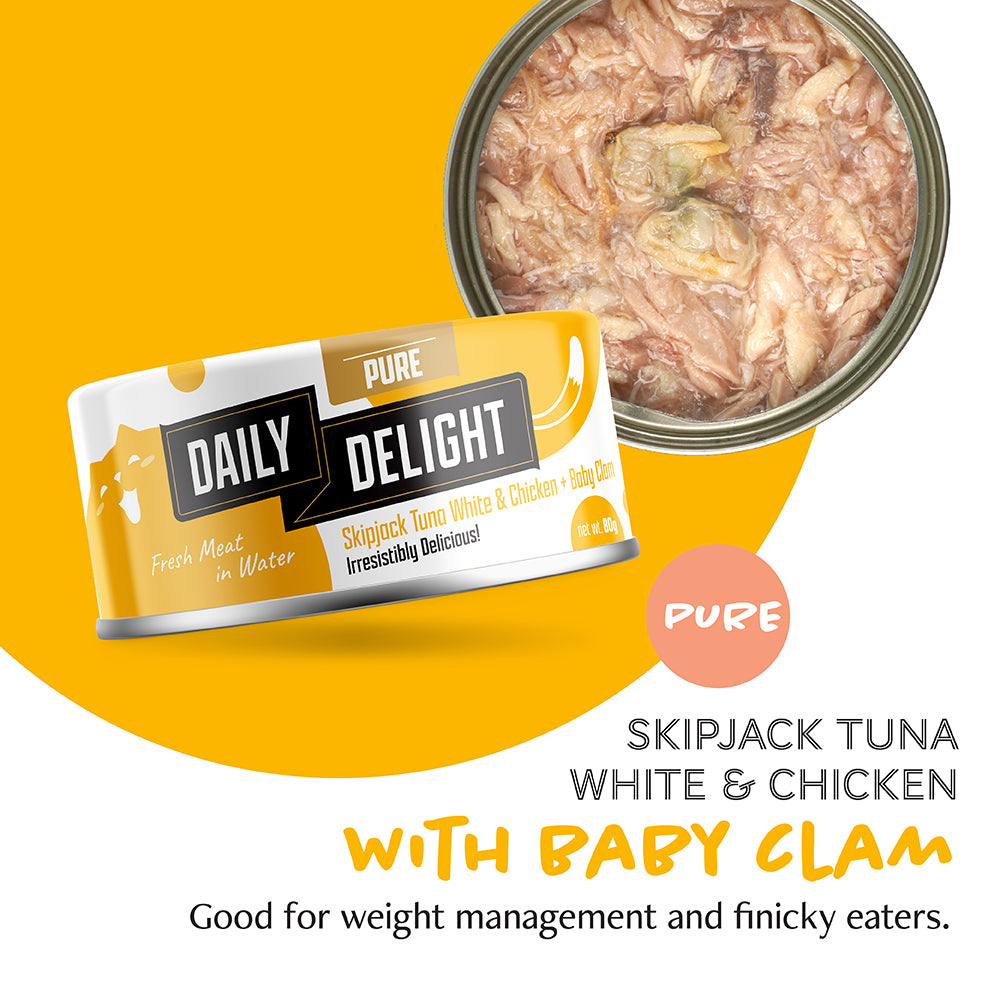 Daily Delight Pure Series Variety Bag Canned Cat Food (6 x 80g)