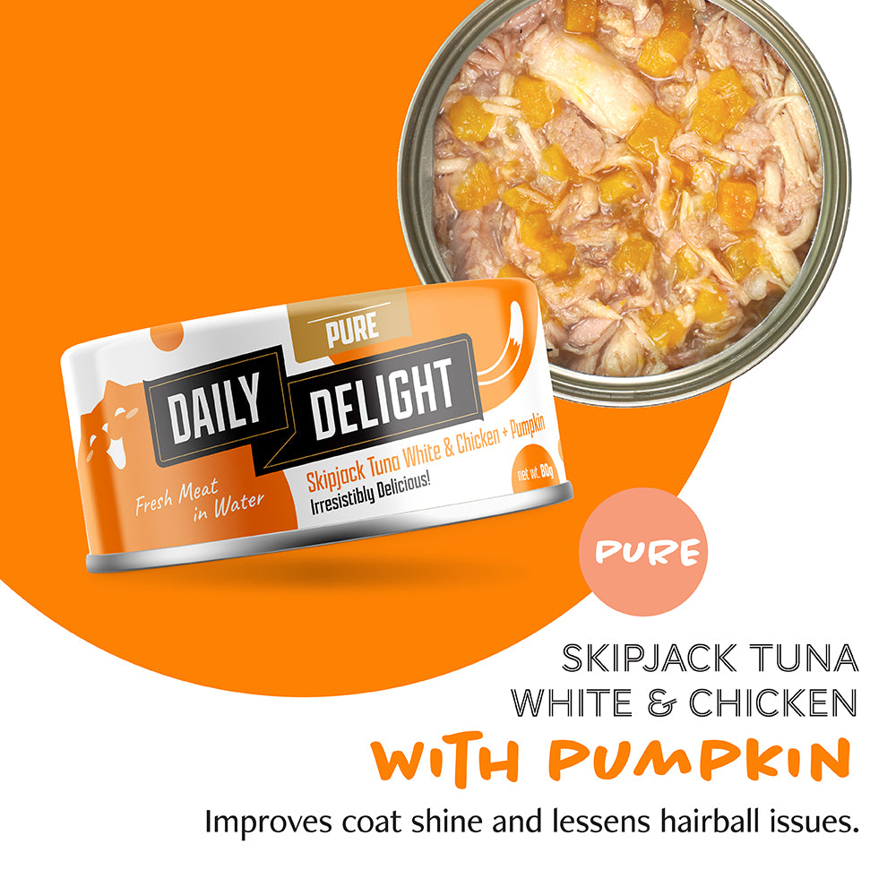 Daily Delight Pure Series Variety Bag Canned Cat Food (6 x 80g)