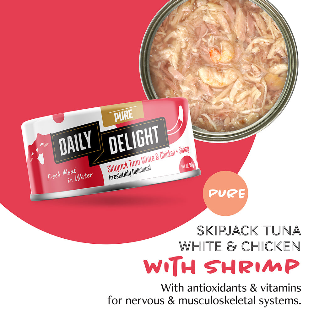 Daily Delight Pure Series Variety Bag Canned Cat Food (6 x 80g)