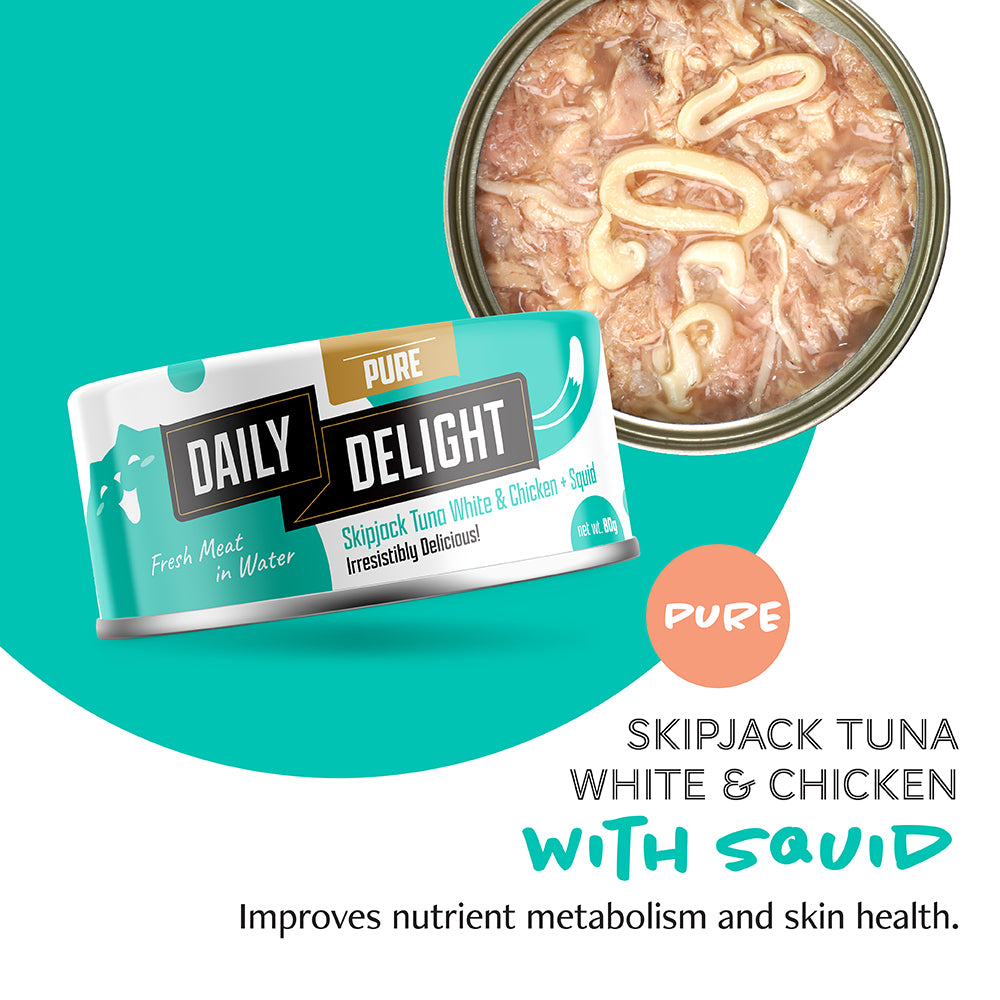 Daily Delight Pure Series Variety Bag Canned Cat Food (6 x 80g)