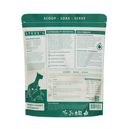 Steve's Real Food Novel Protein Freeze Dried Raw Food for Cats & Dogs 20oz