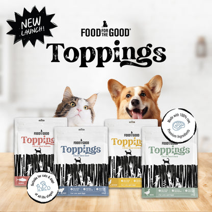 Food For The Good Freeze Dried Beef Food Toppings for Cats & Dogs 250g