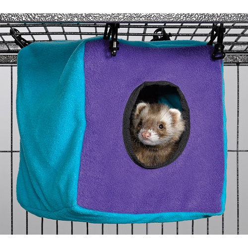MidWest Purple & Teal Cozy Cube – Hideaway Bed for Small Pets