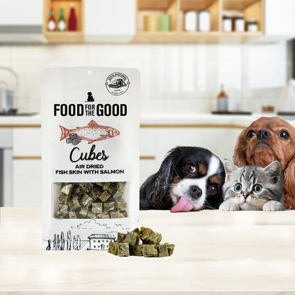 Food For The Good Freeze Dried Salmon Cubes Treats for Cats & Dogs 70g