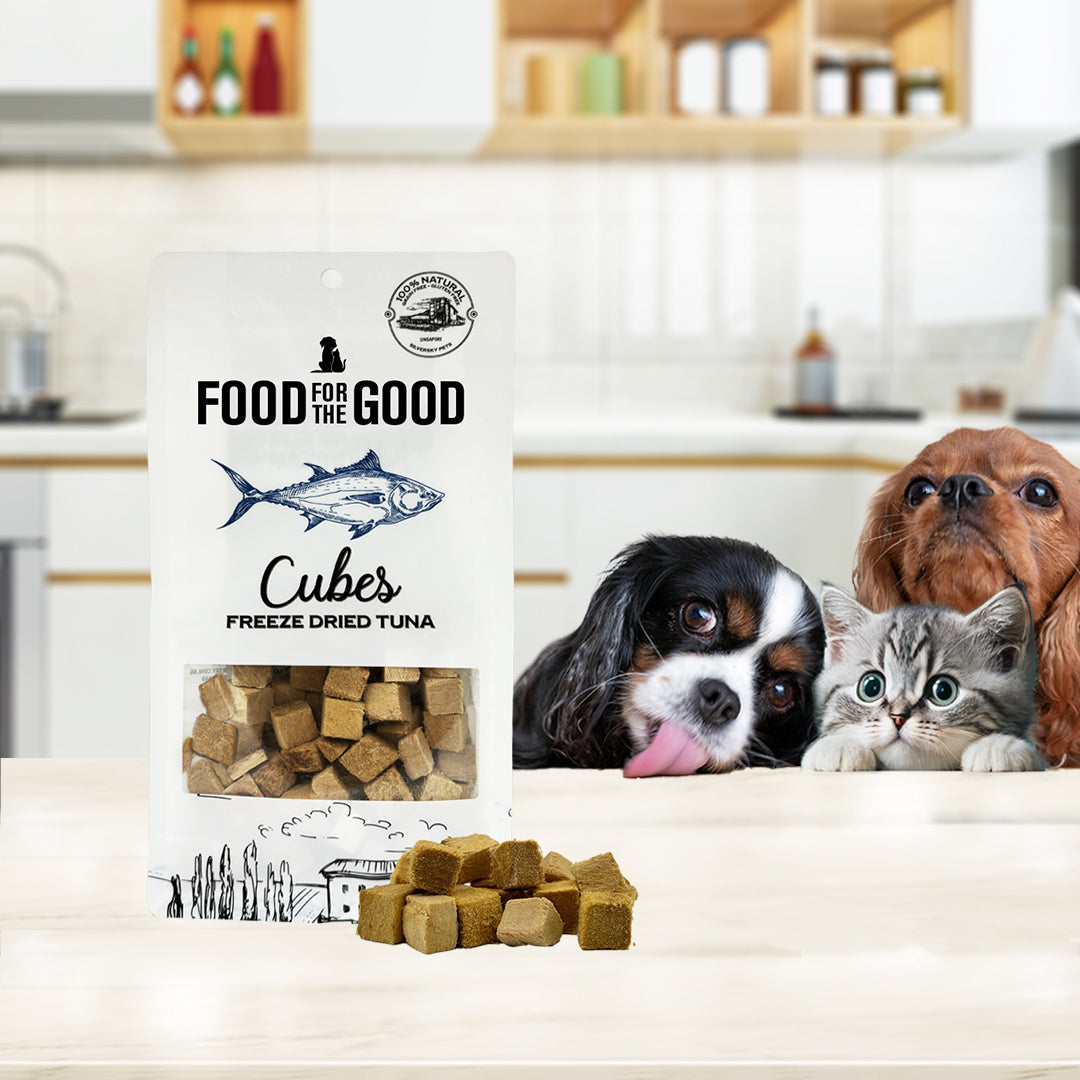Food For The Good Freeze Dried Tuna Cubes Treats for Cats & Dogs 70g
