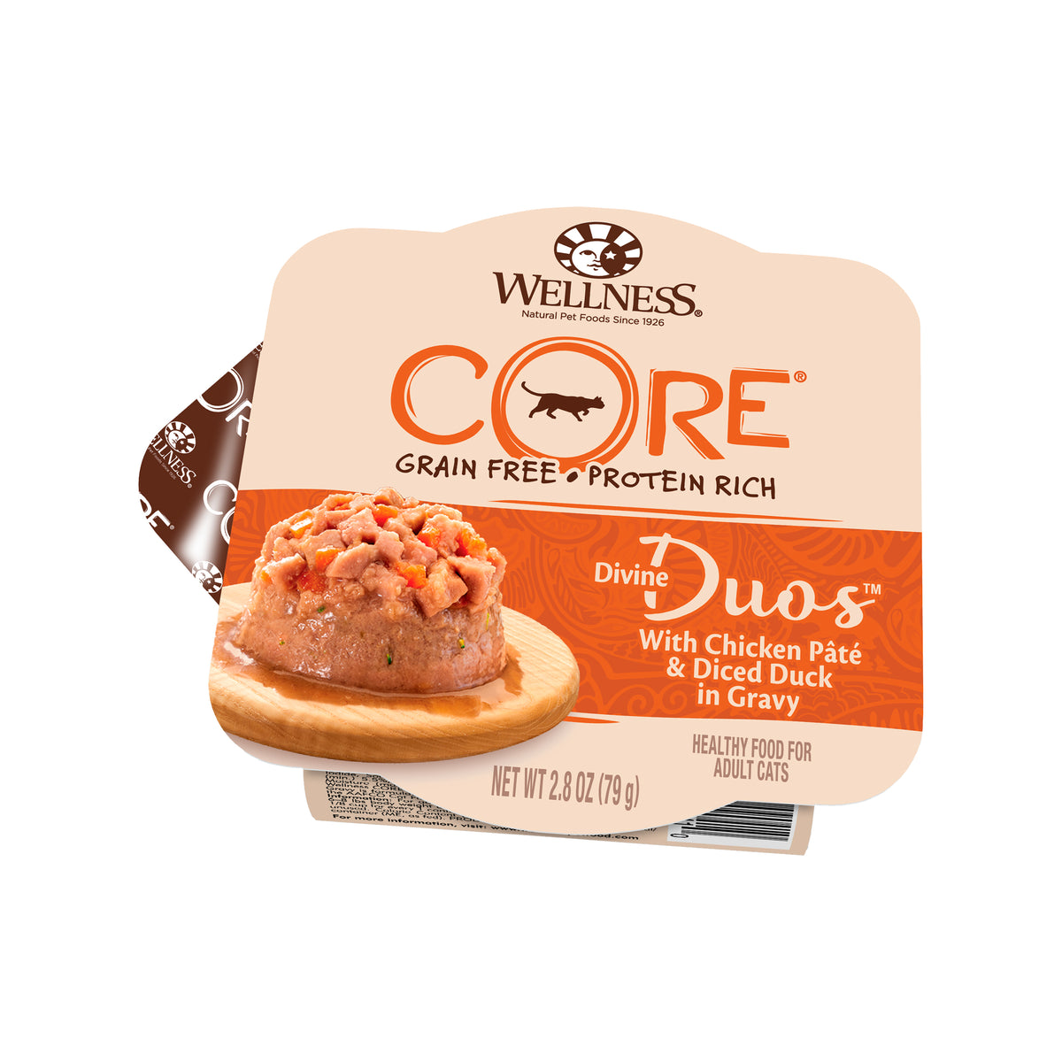 Wellness CORE Divine Duos Chicken Pate & Diced Duck in Gravy Wet Cat Food 2.8oz