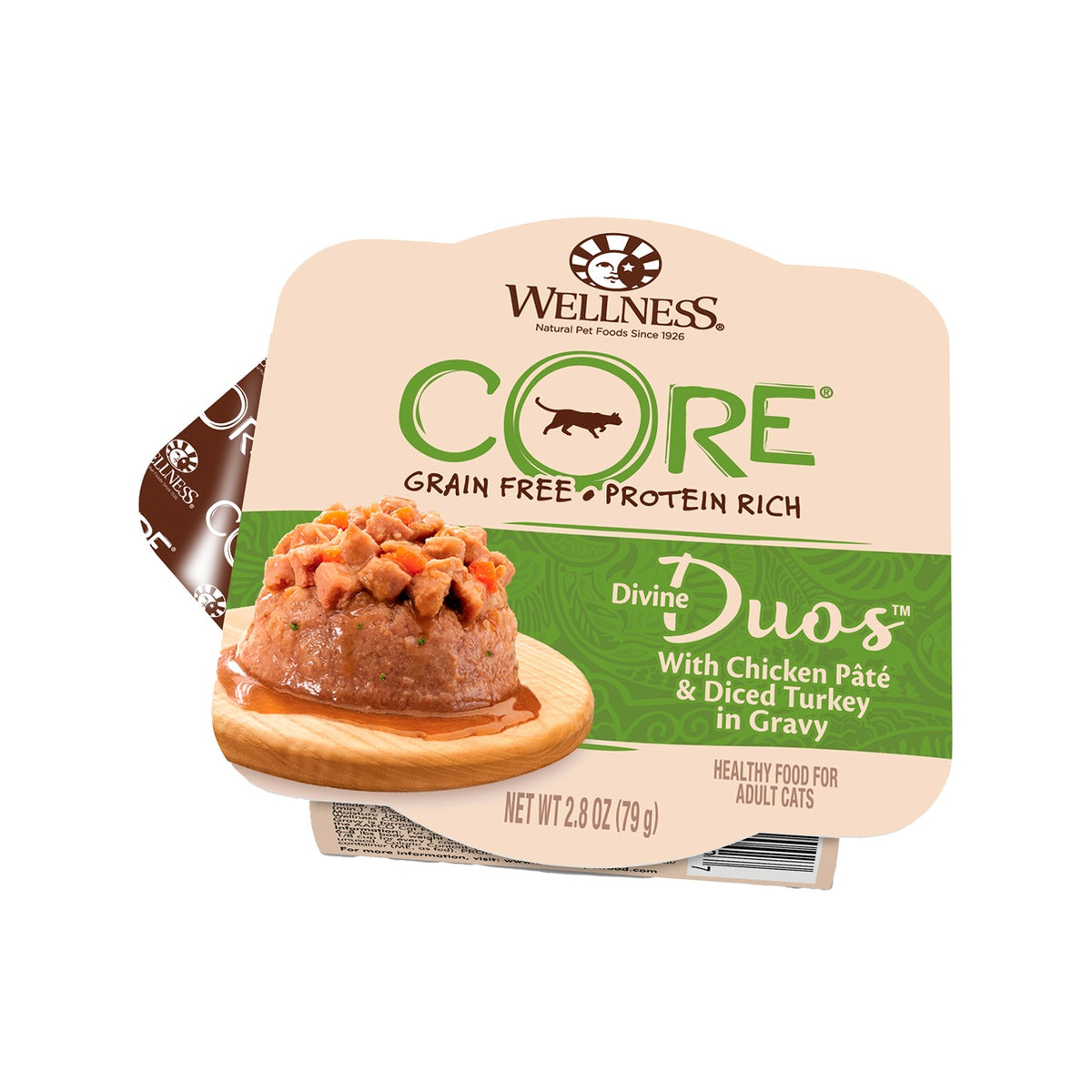 Wellness CORE Divine Duos Chicken Pate & Diced Turkey in Gravy Wet Cat Food 2.8oz