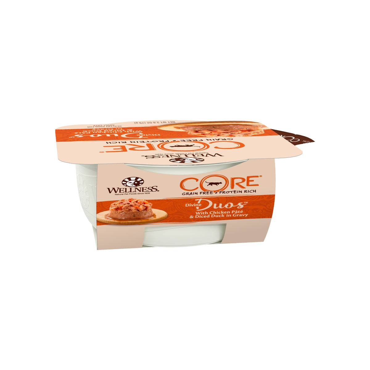 Wellness CORE Divine Duos Chicken Pate & Diced Duck in Gravy Wet Cat Food 2.8oz