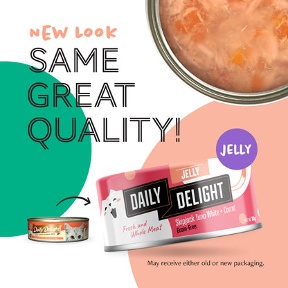 Daily Delight Skipjack Tuna White with Sweet Corn in Jelly Canned Cat Food 80g x 24cans
