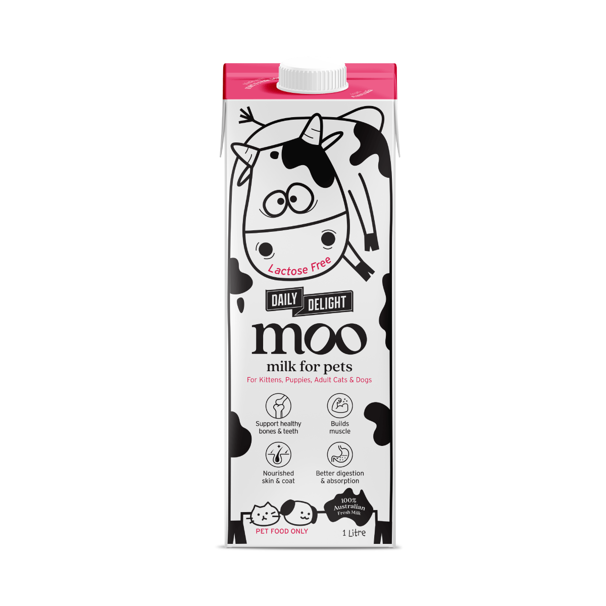 Daily Delight Moo Lactose Free Milk for Cats and Dogs 1 Litre