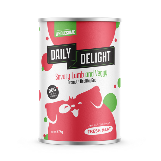 Daily Delight Savory Lamb & Veggy Canned Dog Food 375g