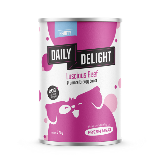 Daily Delight Luscious Beef Canned Dog Food 375g