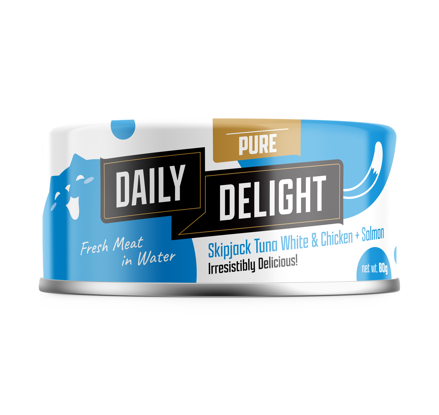 Daily Delight Pure Skipjack Tuna & White Chicken with Pumpkin Canned Cat Food 80g x 24cans