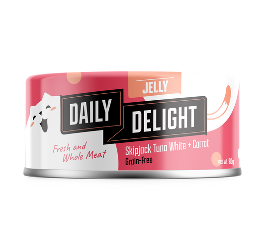Daily Delight Skipjack Tuna White with Carrot in Jelly Canned Cat Food 80g x 24cans