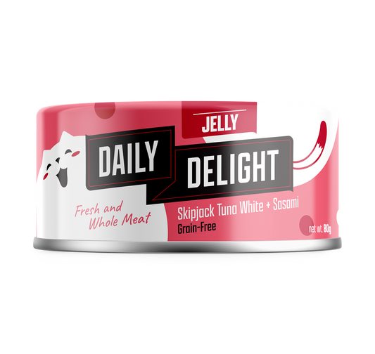 Daily Delight Skipjack Tuna White with Sasami in Jelly Canned Cat Food 80g x 24cans