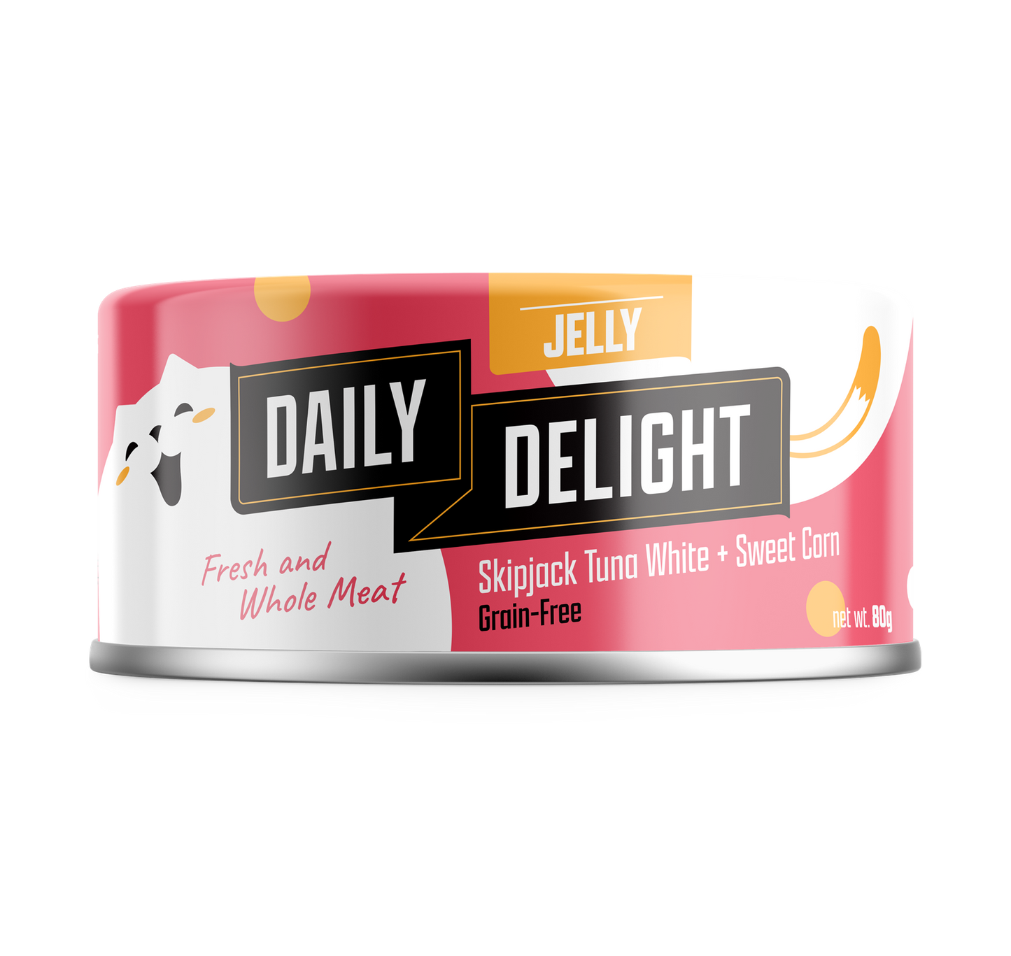 Daily Delight Skipjack Tuna White with Sweet Corn in Jelly Canned Cat Food 80g x 24cans