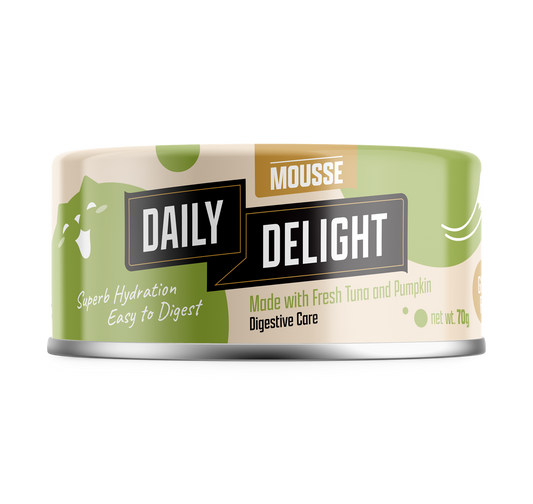 Daily Delight Mousse with Tuna & Pumpkin Grain-Free Canned Cat Food 70g x 24cans