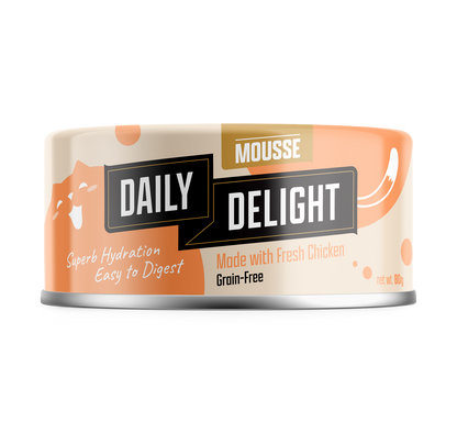 Daily Delight Mousse with Chicken Canned Cat Food 80g x 24cans