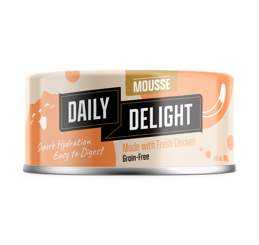 Daily Delight Mousse with Chicken Canned Cat Food 80g x 24cans