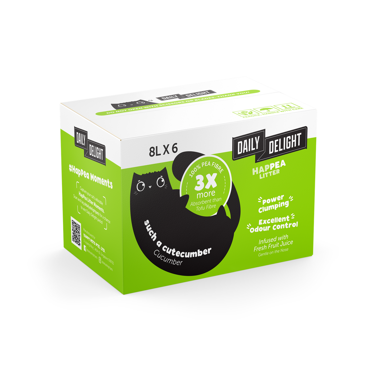 Daily Delight Happea Such-a-Cutecumber Cucumber Clumping Cat Litter 8L
