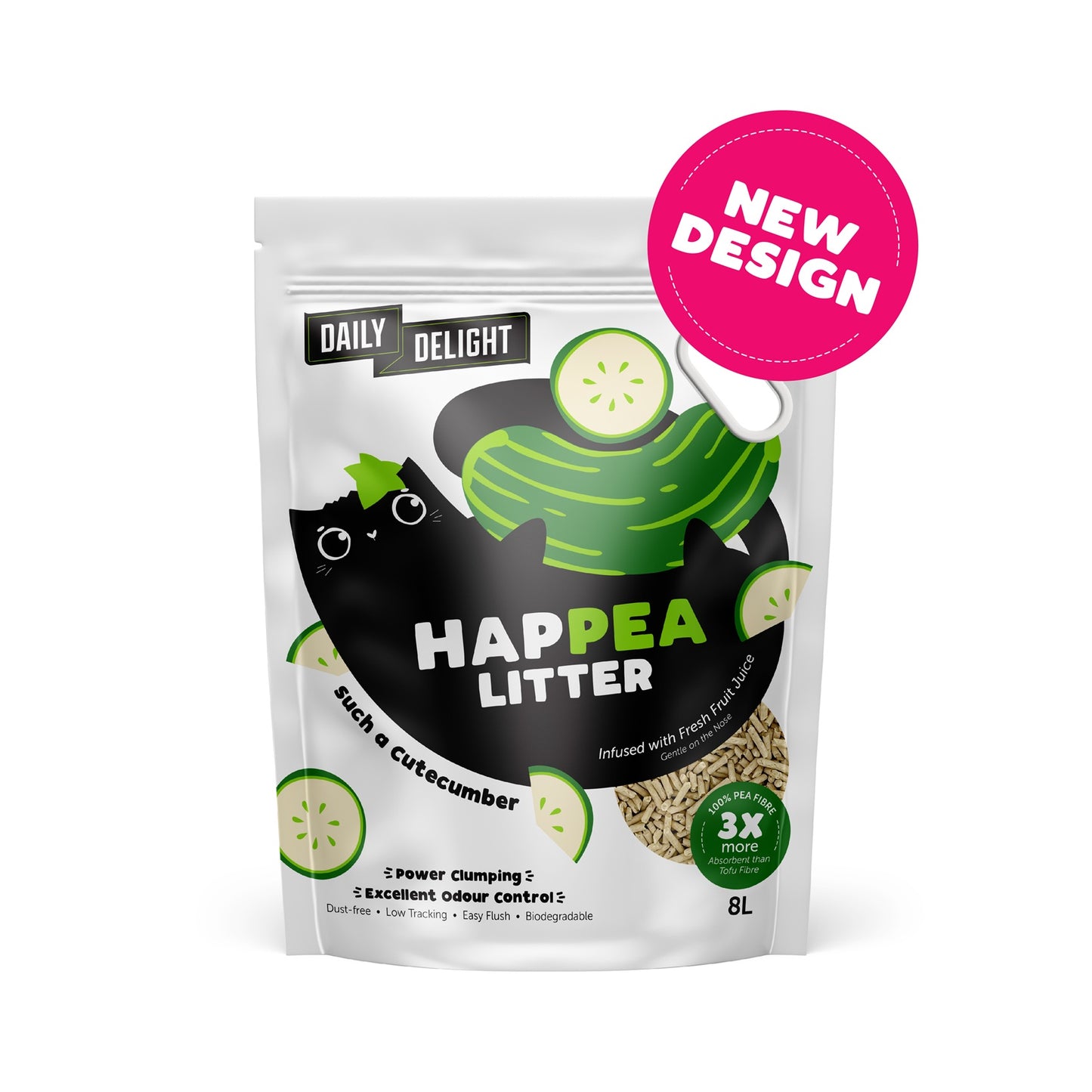 Daily Delight Happea Such-a-Cutecumber Cucumber Clumping Cat Litter 8L