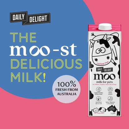 Daily Delight Moo Lactose Free Milk for Cats and Dogs 1 Litre