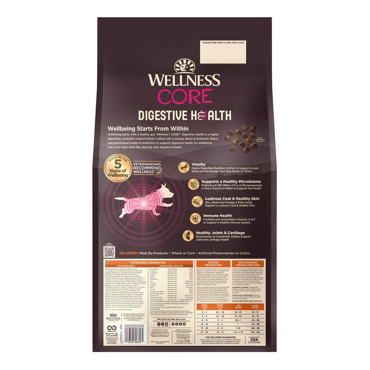 Wellness CORE Digestive Health Chicken & Brown Rice Small Breed Adult Dry Dog Food 12LB