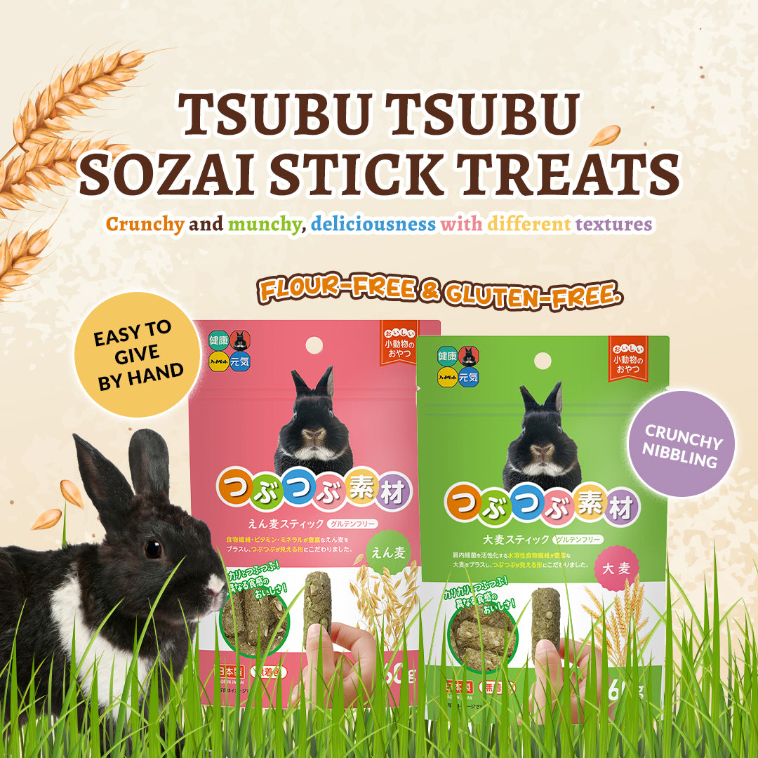 Hi-Pet Tsubu Tsubu Sozai Barley Stick Treats for Rabbits & Small Pets – 60g