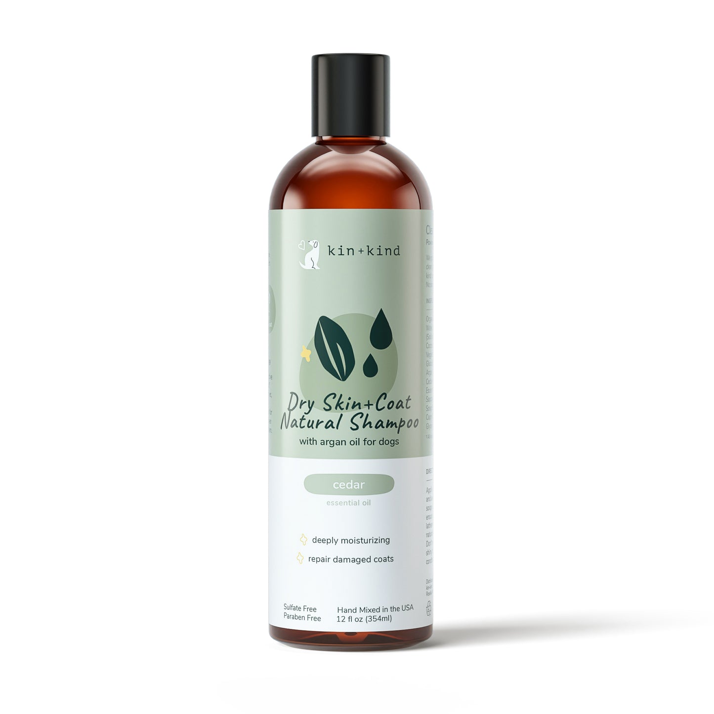 kin+kind Dry Skin and Coat Shampoo Cedar 12oz