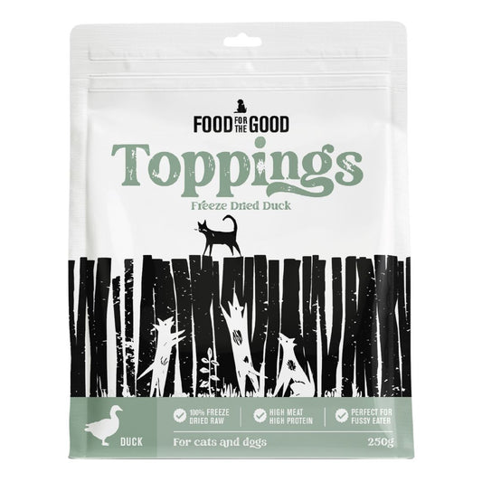 Food For The Good Freeze Dried Duck Food Toppings for Cats & Dogs 250g