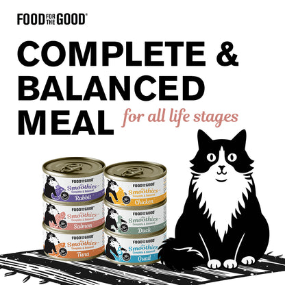 Food For The Good Smoothies Duck Complete & Balanced Canned Cat Food 80g