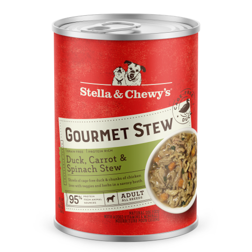 Stella & Chewy’s Gourmet Duck Carrot and Spinach Stew Grain Free Canned Dog Food 12.5oz