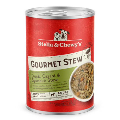 Stella & Chewy’s Gourmet Duck Carrot and Spinach Stew Grain Free Canned Dog Food 12.5oz
