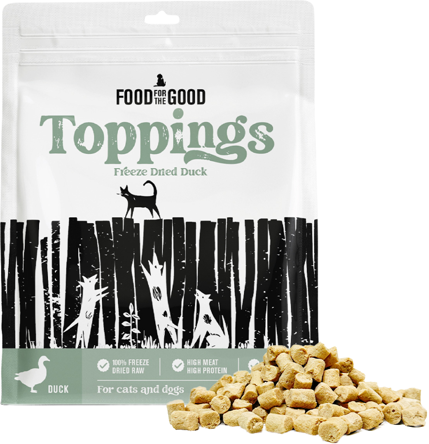 Food For The Good Freeze Dried Duck Food Toppings for Cats & Dogs 250g
