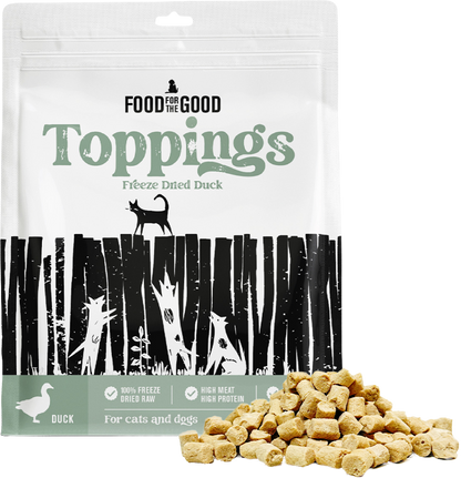 Food For The Good Freeze Dried Duck Food Toppings for Cats & Dogs 250g