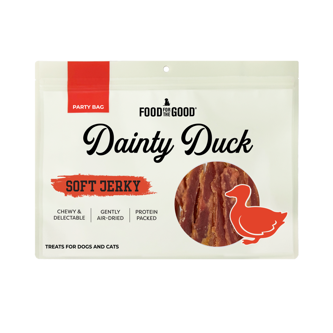 Food For The Good Party Bag Duck Soft Jerky Treats for Cats & Dogs 400g