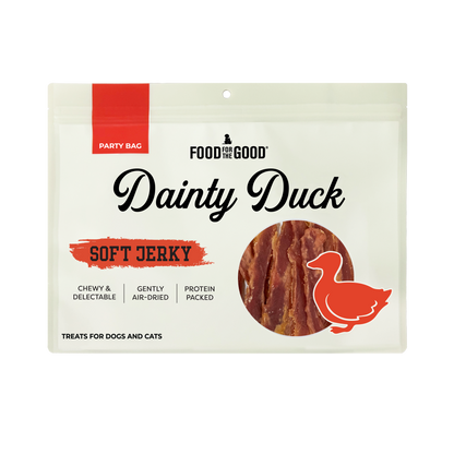 Food For The Good Party Bag Duck Soft Jerky Treats for Cats & Dogs 400g