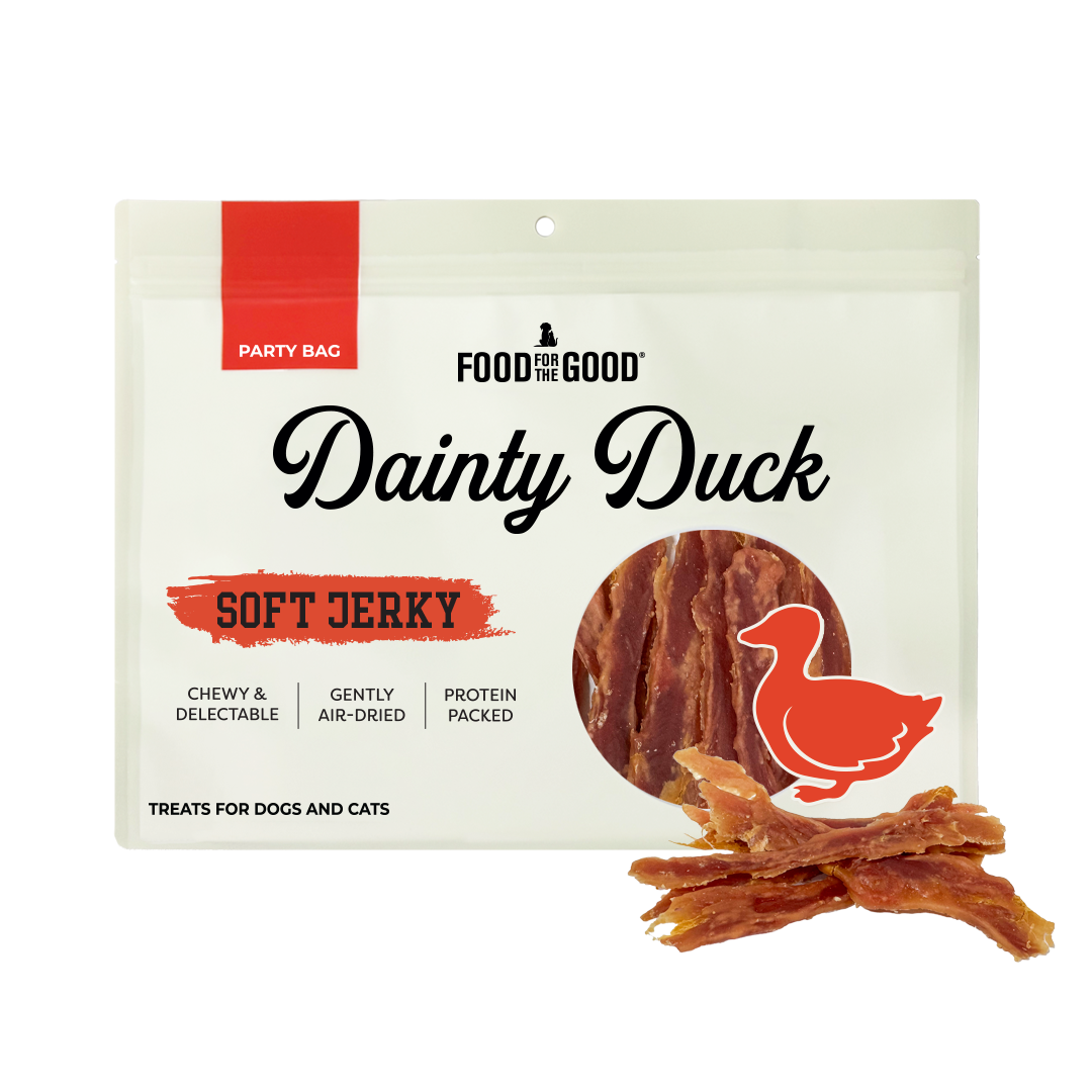 Food For The Good Party Bag Duck Soft Jerky Treats for Cats & Dogs 400g