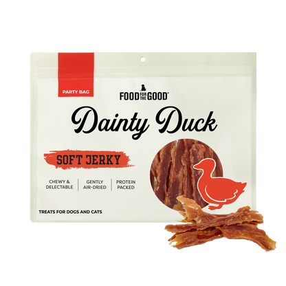Food For The Good Party Bag Duck Soft Jerky Treats for Cats & Dogs 400g
