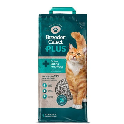 Breeder Celect Plus Probiotic Recycled Paper Cat Litter for Extra Odour Control