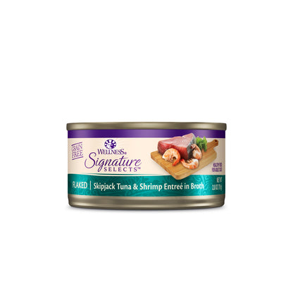 Wellness CORE Signature Selects Flaked Skipjack Tuna & Shrimp Grain Free Canned Cat Food