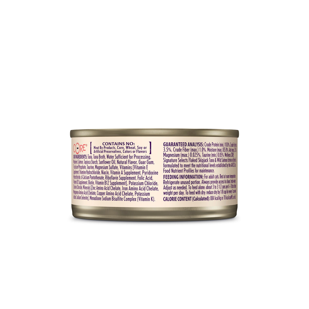 Wellness CORE Signature Selects Flaked Skipjack Tuna & Salmon Grain Free Canned Cat Food