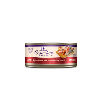 Wellness CORE Signature Selects Flaked Skipjack Tuna & Salmon Grain Free Canned Cat Food