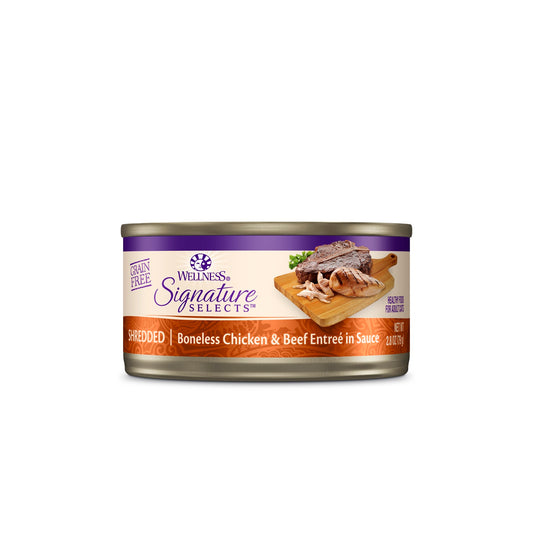 Wellness CORE Signature Selects Shredded Chicken & Beef Grain Free Canned Cat Food