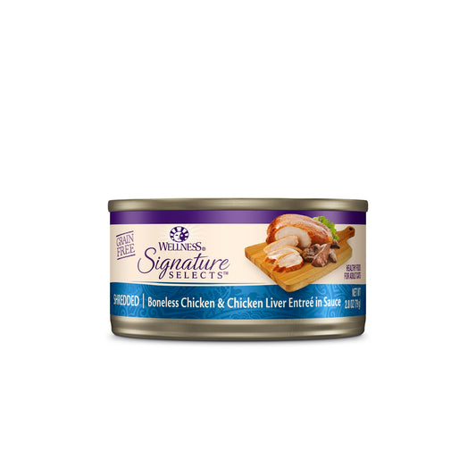 Wellness CORE Signature Selects Shredded Chicken & Chicken Liver Grain Free Canned Cat Food