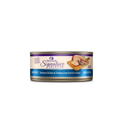 Wellness CORE Signature Selects Shredded Chicken & Chicken Liver Grain Free Canned Cat Food