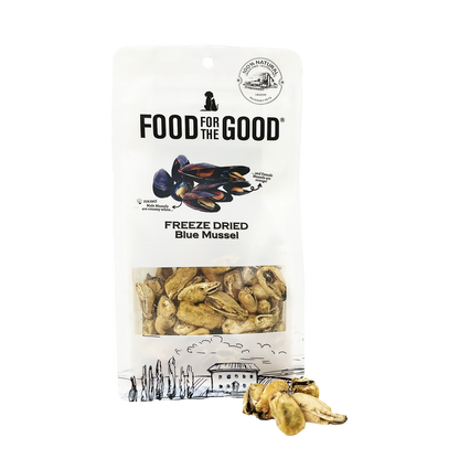 Food For The Good Freeze Dried Blue Mussel Treats for Cats and Dogs 80g